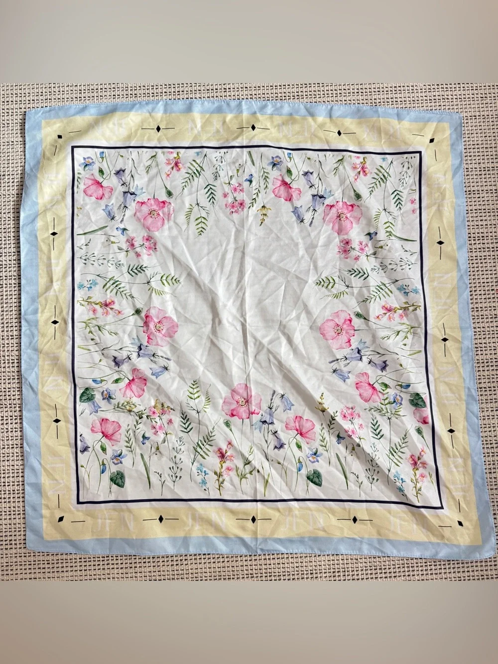 JFN Floral Pastel Square Scarf
